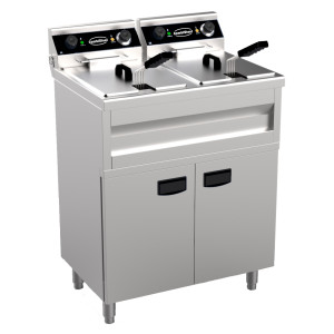 Fritös på elektriskt skåp - 2 x 9 L - CombiSteel