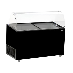 Mustavärinen jäätelövitrini - Optimaalinen säilytys 10 x 5 L - Merkki CombiSteel