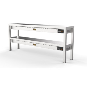 Keraaminen Lämmitettävä Hylly 2 Tasoa CombiSteel - L 2000 x S 300 mm