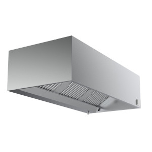 Komplett Kubisk Väggmonterad Fläkt - 2400 mm - Med Motor, LED och Variator - CombiSteel