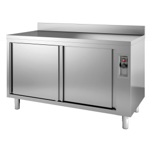 Armoire Chauffante à 2 Portes avec Dosseret - L 1600 x P 700 mm - CombiSteel