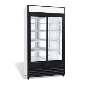 Vitrine Jääkaappi Juomille 2 Lasista Ovea - 750 L - CombiSteel
