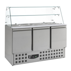Saladette Kylskåp med 3 Dörrar - 4 GN 1/1 - 368 L - CombiSteel