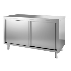 Meuble Inox Bas - 2 Portes - L 1800 x P 700 mm - CombiSteel