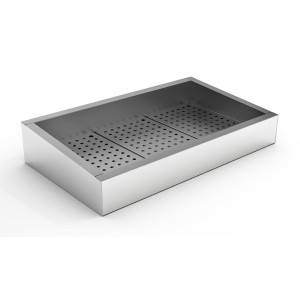 Ismaskin med lutande drop-in och sidodränering - 3/1 - CombiSteel