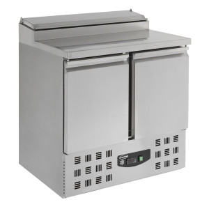Saladette Kylskåp - 2 Dörrar - 5 GN 1/6 Behållare - CombiSteel