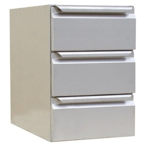 3-laatikkoinen lohko pöydälle - L 400 x S 630 mm - CombiSteel
