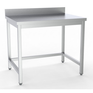 Inoxbord med Ryggstöd - L 800 x D 600 mm - CombiSteel