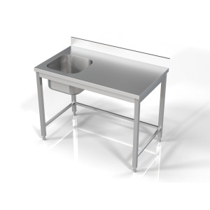 Plonge 1 Allas vasemmalla selkänojalla - L 1200 x S 700 mm - CombiSteel