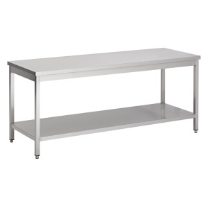 Inoxbord med Hylla - L 700 x D 700 mm - CombiSteel