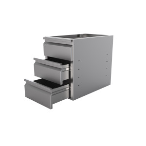 Block 3 Lådor för Kylbord D 700 mm - CombiSteel