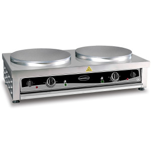 Elektrisk Crêpière med 2 Plattor - 40 cm - CombiSteel