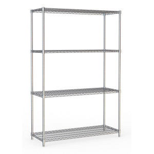 Demonterbar hylla 4 nivåer - L 1200 x D 450 mm - CombiSteel
