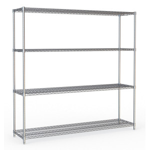 Irrotettava hylly 4 tasoa - Kromattu teräs CombiSteel