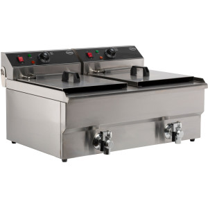 Elektrisk fritös att ställa - 2 x 10 L - CombiSteel