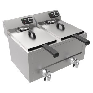 Sähköinen pöytäfriteerauskeitin - 2 x 8 L - 2 x 3000 W - CombiSteel