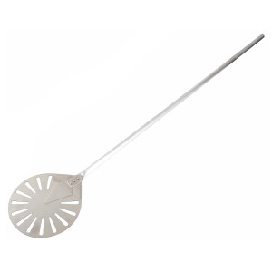 Rund Perforerad Pizzaspade i Rostfritt Stål - L 1200 mm - CombiSteel