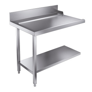Lastauspöytä hyllyllä ja takareunalla - Vasen - L 1100 x S 750 mm - CombiSteel
