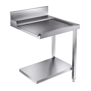 Lastauspöytä hyllyllä ja takareunalla - Oikea - L 700 x S 750 mm - CombiSteel