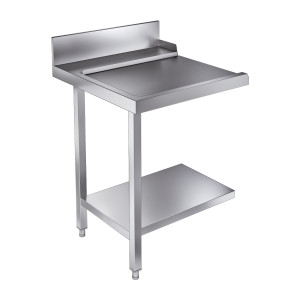 Laddningsbord med Hylla och Bakkant - Vänster - L 700 x D 750 mm - CombiSteel