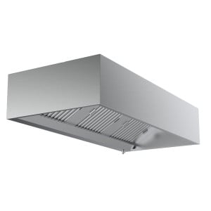 Kubisk köksfläkt med LED - Djup 950 - 2400 mm - CombiSteel