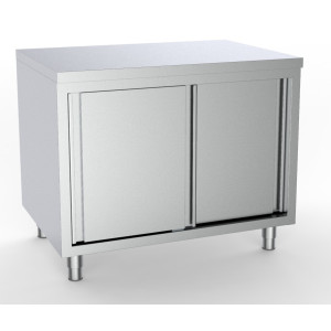Ruostumaton teräskaluste, jossa 2 ovea - L 1600 x S 600 mm - CombiSteel