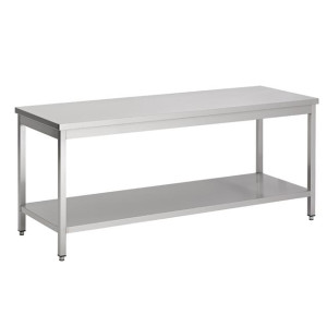 Inoxbord med Hylla - L 800 x D 700 mm - CombiSteel