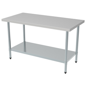 Table Inox avec Etagère - L 1000 x P 700 mm - CombiSteel