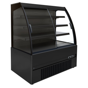 Noah Curved Wall Refrigerated Display Case with Sliding Doors - 1.13 m² - CombiSteel