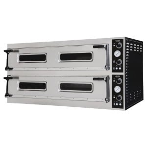 2-kammioinen pizzauuni - 2 x 6 pizzaa - 400 V - CombiSteel