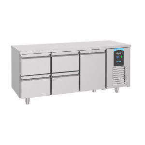 Positive Refrigerated Table GN 1/1 with 1 Door and 4 Drawers - 474 L - CombiSteel
