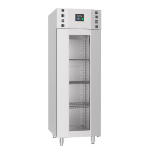 Ruostumattomasta teräksestä valmistettu negatiivinen jääkaappi - Lasinen ovi - 700 L - CombiSteel