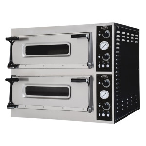 Pizzaugn med 2 kammare - 2 x 6 pizzor - 400 V - CombiSteel