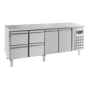 Positivt kylt bord GN 1/1 med 2 dörrar och 4 lådor - 553 L - CombiSteel