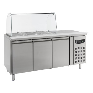 Saladette Jääkaappi Positiivinen - 3 GN 1/1 - 465 L - CombiSteel