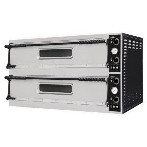 2-Chamber Pizza Oven - 2 x 3 Pizzas - 400 V - CombiSteel