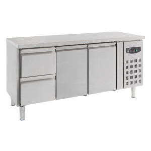 Positivt kylt bord GN 1/1 med 2 dörrar och 2 lådor - 417 L - CombiSteel