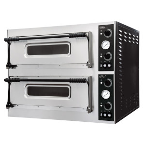 Pizzaugn med 2 kammare - 2 x 4 pizzor - 400 V - CombiSteel