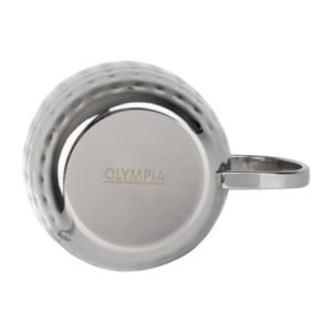 Hamrad mugg i rostfritt stål - 440 ml - Set om 6 - Olympia