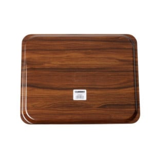 Smooth Laminated Tray Capri Walnut - 460 x 360 mm - Set of 24 - Cambro