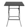 Black Square Folding Table - 62 x 62 cm - Bolero