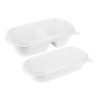 Ovalformad bricka i bagasse - 850 ml - Paket med 100 - Fiesta