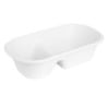 Barquette Ovale 2 Compartiment en Bagasse - 900 ml - Lot de 100 - Fiesta