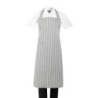 Raidallinen harmaa ja valkoinen esiliina - Whites Chefs Clothing