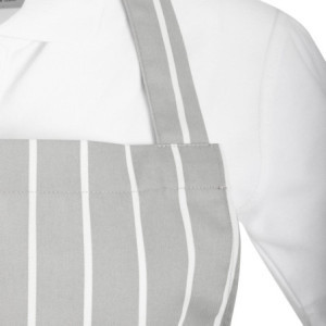 Randigt Grått och Vitt Förkläde - Whites Chefs Clothing