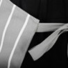 Gray and White Striped Bib Apron - Whites Chefs Clothing