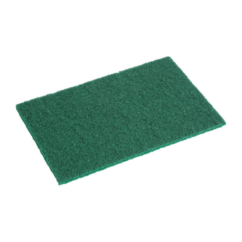 Green Scouring Pad - 110 x 151 mm - Pack of 10 - Jantex