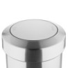 Brushed Steel Trash Can with Swing Lid - 70 L - Bolero