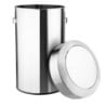 Brushed Steel Trash Can with Swing Lid - 70 L - Bolero