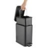 Slim Black Bathroom Bin - 5 L - Jantex